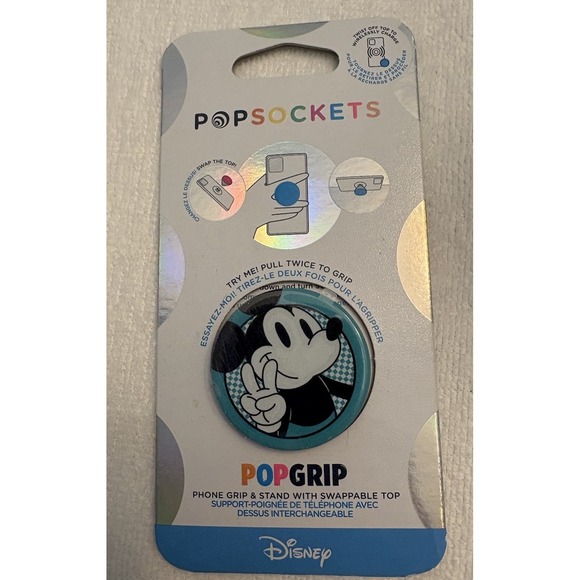 Popsockets DISNEY Mickey Mouse Peace Out CLASSIC New Retro Grip Stand Popgrip - Picture 1 of 2
